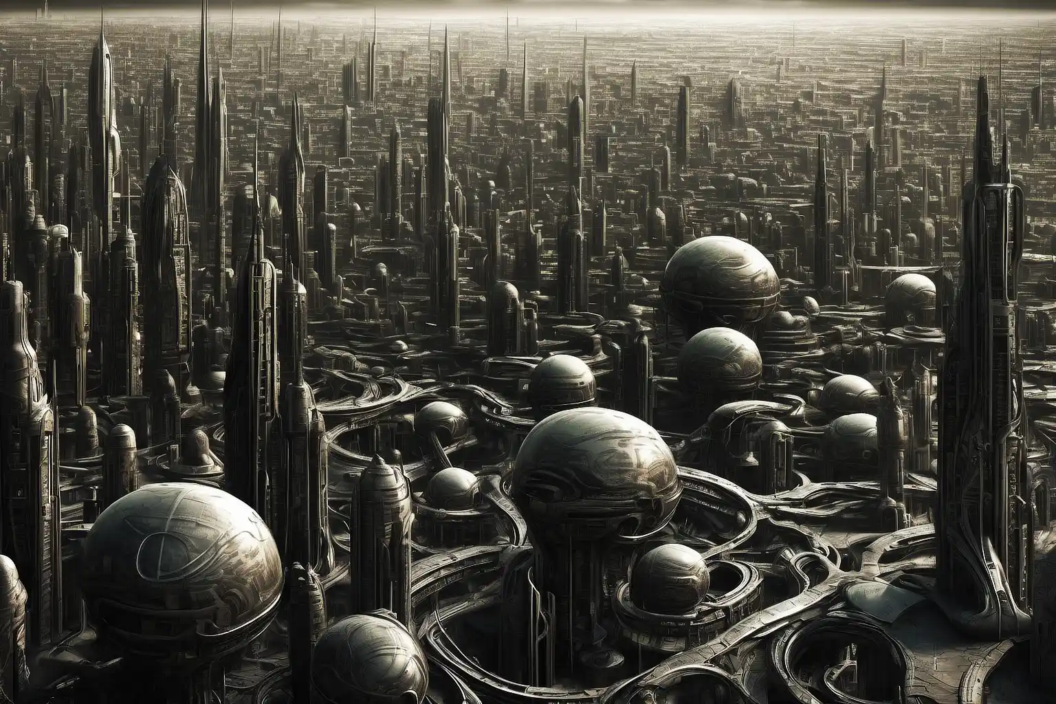 Go to Giger-esque Alien City (Generative AI Experiments)